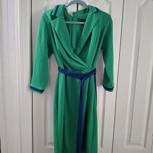 New York & Company Vibrant Green Dress
